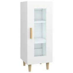 VidaXL Buffet Blanc 34,5x34x90 cm Bois d'ingénierie
