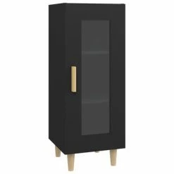 VidaXL Buffet Noir 34,5x34x90 cm Bois d'ingénierie
