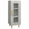 VidaXL Buffet Gris béton 34,5x34x90 cm Bois d'ingénierie