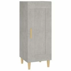 VidaXL Buffet Gris béton 34,5x34x90 cm Bois d'ingénierie