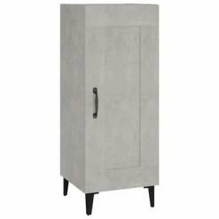 VidaXL Buffet Gris béton 34,5x34x90 cm Bois d'ingénierie