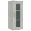 VidaXL Armoire murale suspendue Gris béton 34,5x34x90 cm