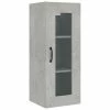 VidaXL Armoire murale suspendue Gris béton 34,5x34x90 cm
