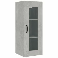 VidaXL Armoire murale suspendue Gris béton 34,5x34x90 cm