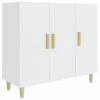 VidaXL Buffet Blanc 90x34x80 cm Bois d'ingénierie