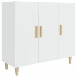 VidaXL Buffet Blanc 90x34x80 cm Bois d'ingénierie