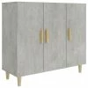 VidaXL Buffet Gris béton 90x34x80 cm Bois d'ingénierie