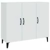 VidaXL Buffet Blanc 90x34x80 cm Bois d'ingénierie