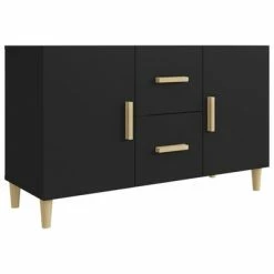 VidaXL Buffet Noir 100x36x60 cm Bois d'ingénierie