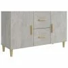 VidaXL Buffet Gris béton 100x36x60 cm Bois d'ingénierie