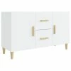VidaXL Buffet Blanc brillant 100x36x60 cm Bois d'ingénierie