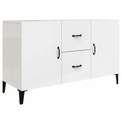 VidaXL Buffet Blanc brillant 100x36x60 cm Bois d'ingénierie