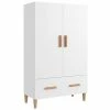 VidaXL Buffet Blanc 70x31x115 cm Bois d'ingénierie