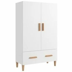 VidaXL Buffet Blanc 70x31x115 cm Bois d'ingénierie