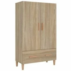 VidaXL Buffet Chêne sonoma 70x31x115 cm Bois d'ingénierie