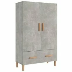 VidaXL Buffet Gris béton 70x31x115 cm Bois d'ingénierie