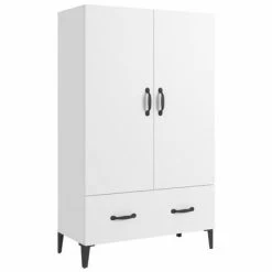 VidaXL Buffet Blanc 70x31x115 cm Bois d'ingénierie