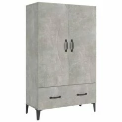 VidaXL Buffet Gris béton 70x31x115 cm Bois d'ingénierie