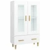 VidaXL Buffet Blanc 70x31x115 cm Bois d'ingénierie