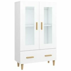 VidaXL Buffet Blanc 70x31x115 cm Bois d'ingénierie