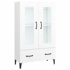 VidaXL Buffet Blanc 70x31x115 cm Bois d'ingénierie