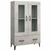 VidaXL Buffet Gris béton 70x31x115 cm Bois d'ingénierie
