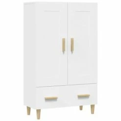 VidaXL Buffet haut Blanc 70x31x115 cm Bois d'ingénierie