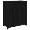 VidaXL Buffet Noir 70x35x80 cm Bois massif de pin