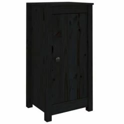 VidaXL Buffets 2 pcs Noir 40x35x80 cm Bois massif de pin