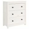 VidaXL Buffet Blanc 70x35x80 cm Bois massif de pin