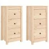 VidaXL Buffets 2 pcs 40x35x80 cm Bois massif de pin