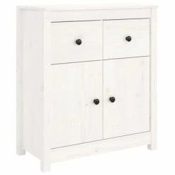 VidaXL Buffet Blanc 70x35x80 cm Bois massif de pin