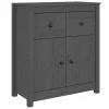 VidaXL Buffet Gris 70x35x80 cm Bois massif de pin
