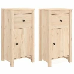 VidaXL Buffets 2 pcs 40x35x80 cm Bois massif de pin
