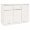 VidaXL Buffet Blanc 110x34x75 cm Bois massif de pin