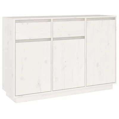 VidaXL Buffet Blanc 110x34x75 cm Bois massif de pin 1 VidaXL Buffet Blanc 110x34x75 cm Bois massif de pin