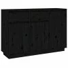 VidaXL Buffet Noir 110x34x75 cm Bois massif de pin