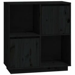 VidaXL Buffet Noir 74x35x80 cm Bois massif de pin