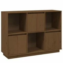 VidaXL Buffet Marron miel 110.5x35x80 cm Bois massif de pin