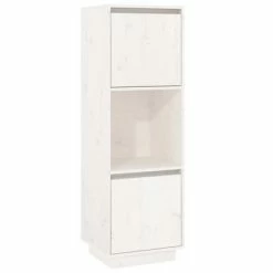 VidaXL Buffet Blanc 38x35x117 cm Bois massif de pin