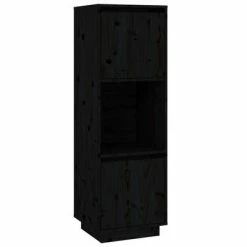 VidaXL Buffet Noir 38x35x117 cm Bois massif de pin