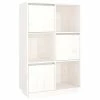 VidaXL Buffet Blanc 74x35x117 cm Bois massif de pin