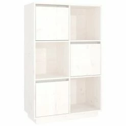 VidaXL Buffet Blanc 74x35x117 cm Bois massif de pin