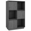 VidaXL Buffet Gris 74x35x117 cm Bois massif de pin