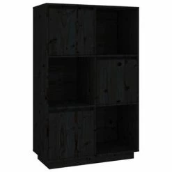 VidaXL Buffet Noir 74x35x117 cm Bois massif de pin