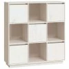 VidaXL Buffet Blanc 110,5x35x117 cm Bois massif de pin