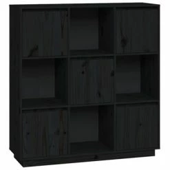 VidaXL Buffet Noir 110,5x35x117 cm Bois massif de pin