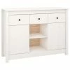 VidaXL Buffet Blanc 100x35x74,5 cm Bois massif de pin