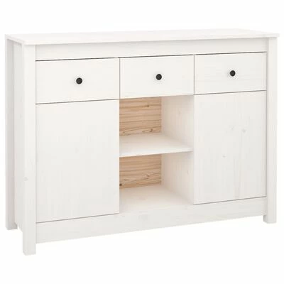 VidaXL Buffet Blanc 100x35x74,5 cm Bois massif de pin 1 VidaXL Buffet Blanc 100x35x74,5 cm Bois massif de pin