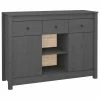 VidaXL Buffet Gris 100x35x74,5 cm Bois massif de pin